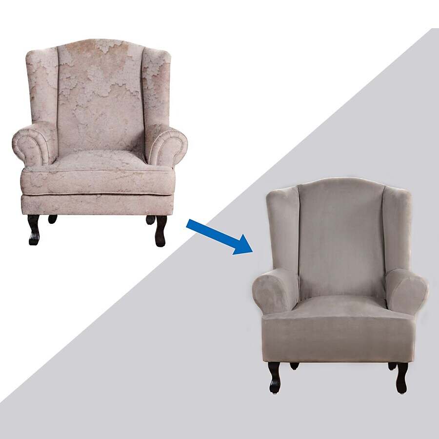 Water Repellent Stretch Wingback Chair Cover