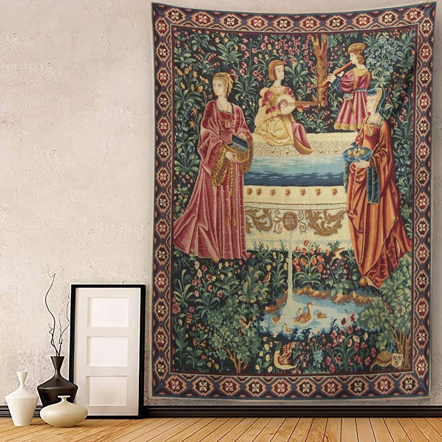 Medieval Painting Wall Tapestry Art Decor