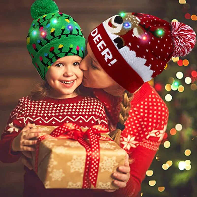 Early Christmas Sale 50% OFFChristmas Theme LED Beanies - Buy 4 Get 1 Free