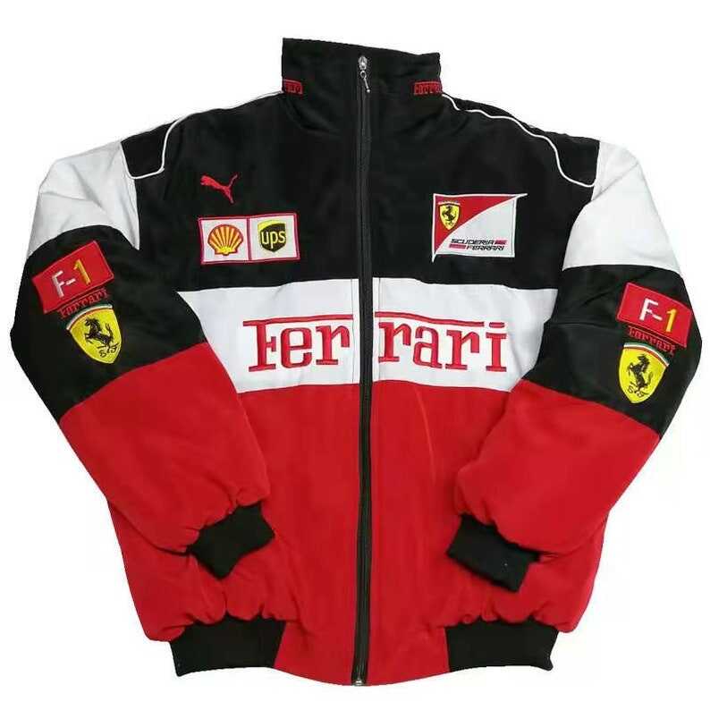 NASCAR Racer Racing Ferrari Jacket Embroidered Vintage Bomber