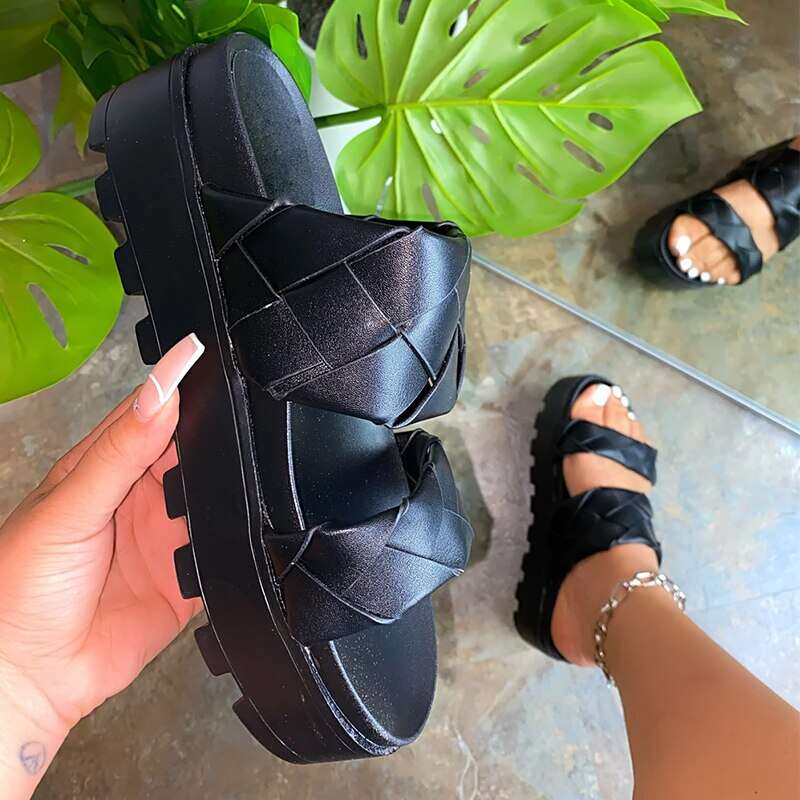 Women's Sandals Summer Flat Shoes 2023 Female Casual Wedge Slides Sandal Woman Platform Shoes Ladies Outdoor Beach Footwear