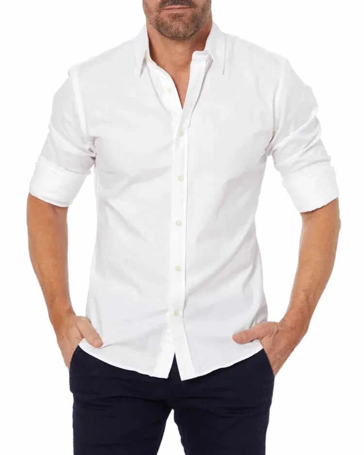 Men's Oxford Solid Color Zip Shirt-Buy 3 and get free shipping