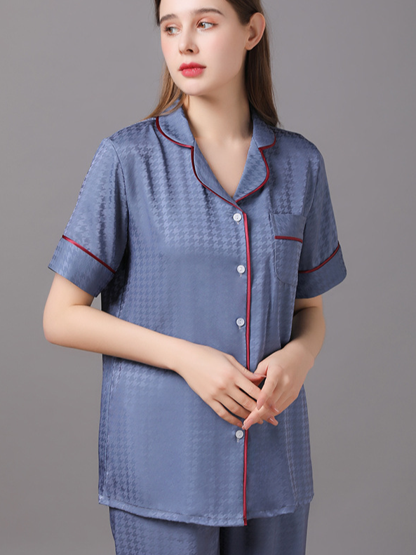 Regular Sleeve Others Casual Plain Regular Fit Matching Couple Pajama Set