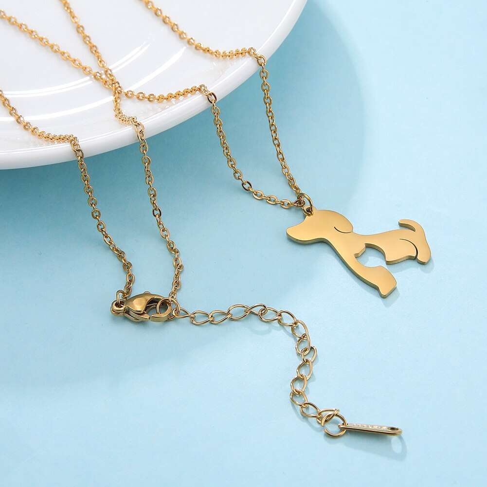 Cute Cat Dog Necklace Women Girls