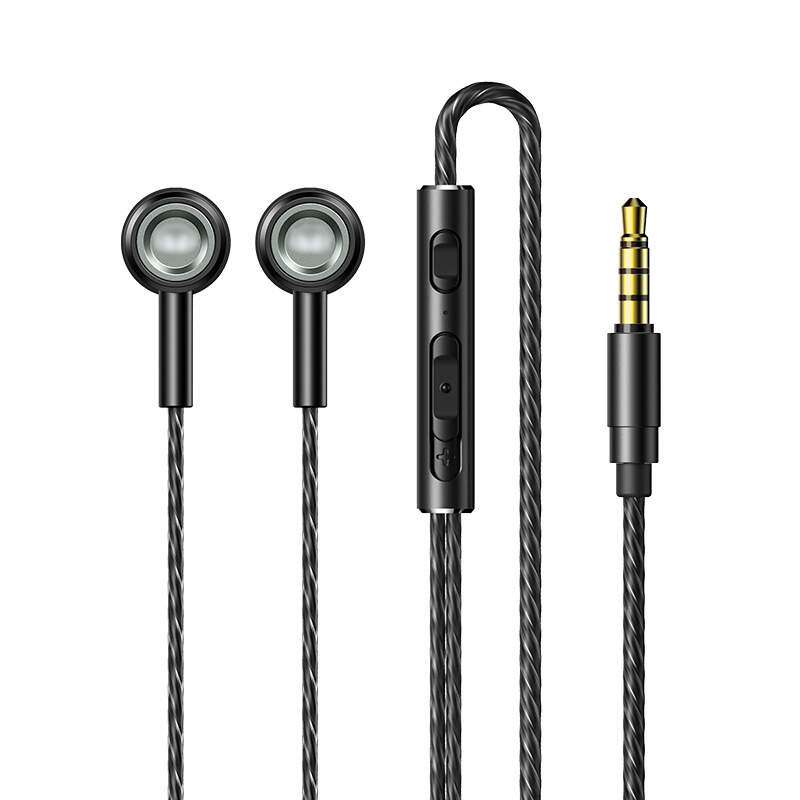 metal in ear noise cancelling wired headphones