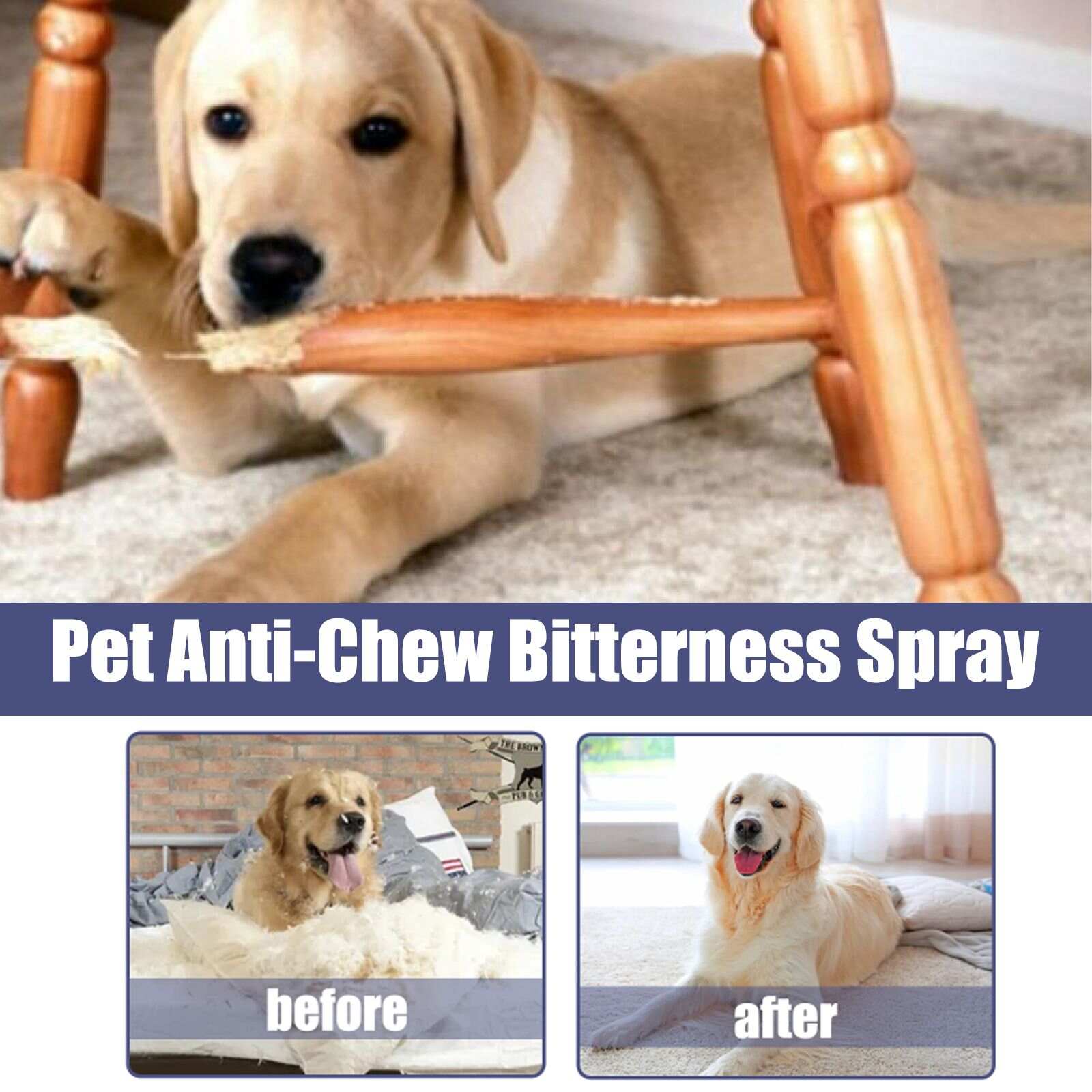 Bitter anti chew spray for pets can prevent dogs from chewing tables, chairs and legs and scratching sofa spray