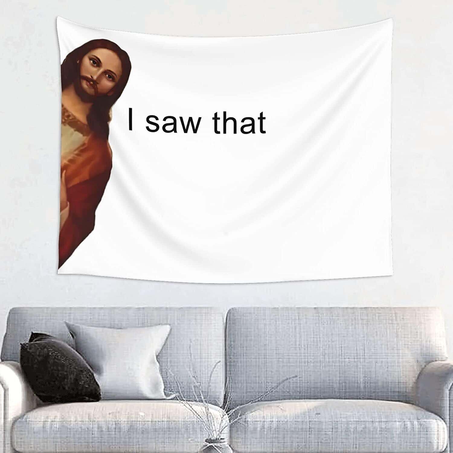 Funny Jesus Large Wall Tapestry Art Decor Hanging Home