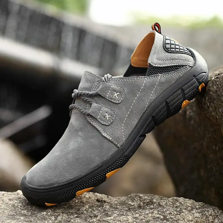 Men's Leather Slip-resistant Outdoor Casual Hiking Shoes