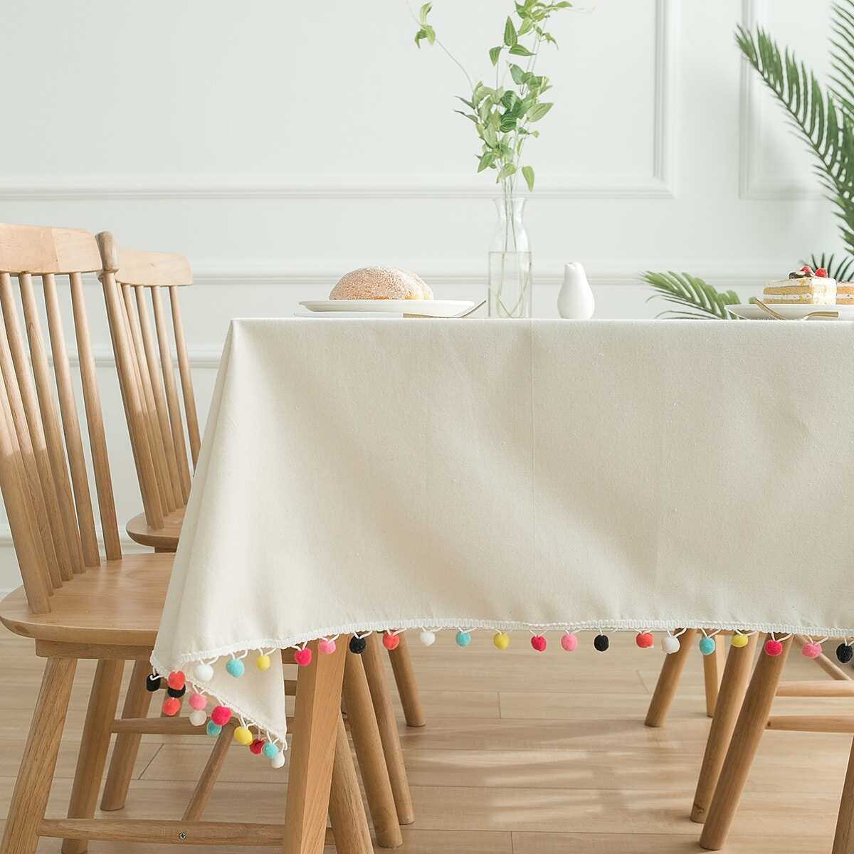 Farmhouse Style Tablecloth Cotton Linen Rectangle Table Cloths