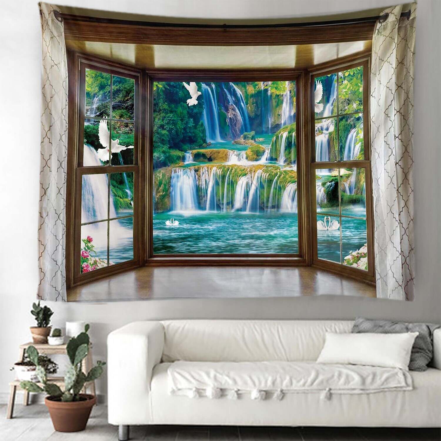 Landscape Large Wall Tapestry Window Art Decor