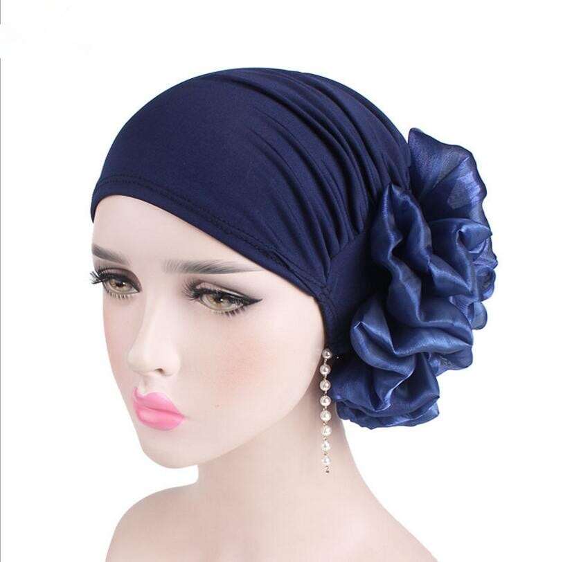 Woman Big Flower Turban Hair Accessories