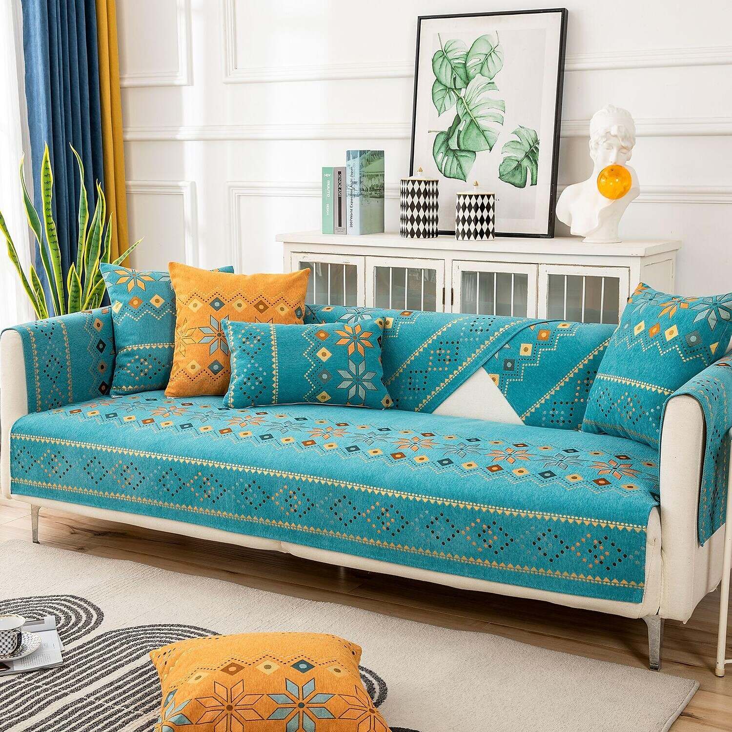 Boho Style Sofa Slipcover Sofa Seat Cover Sectional Couch Covers(Sold by Piece/Not All Set)?