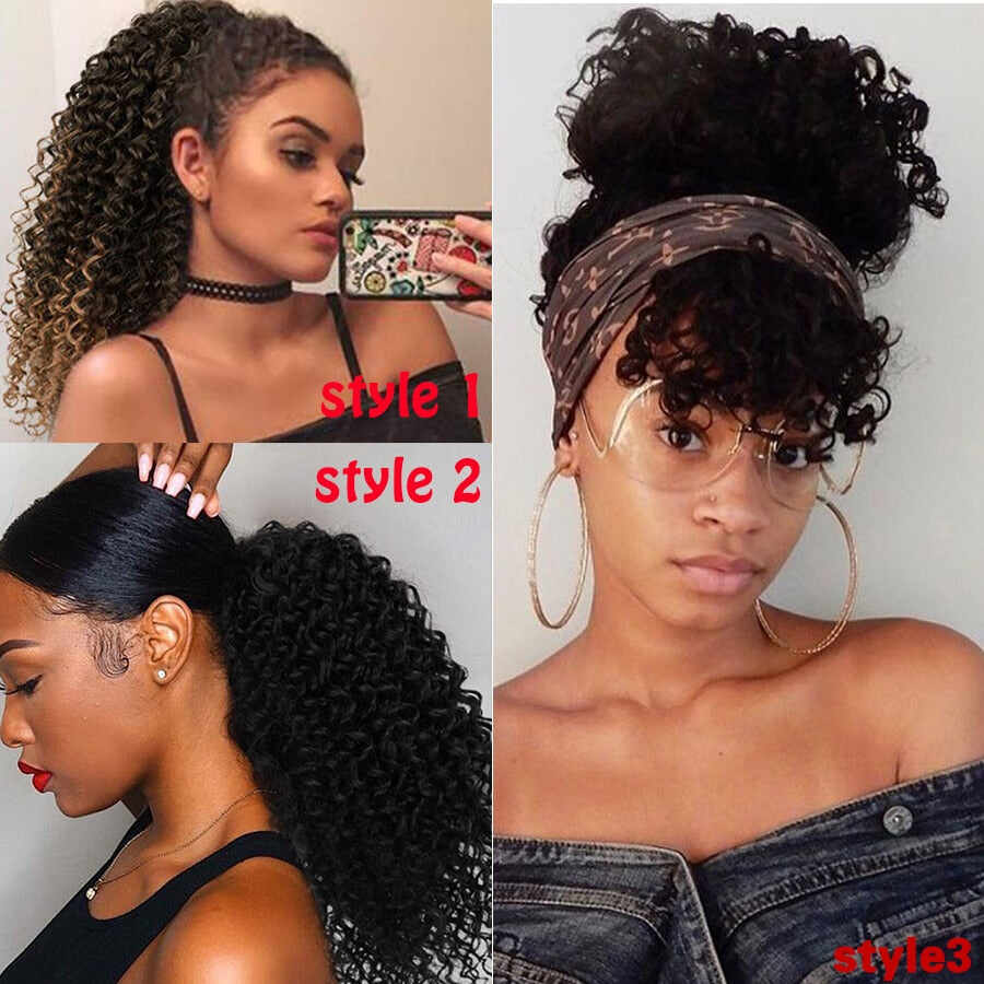 Long Afro Kinky Curly Ponytail Extension