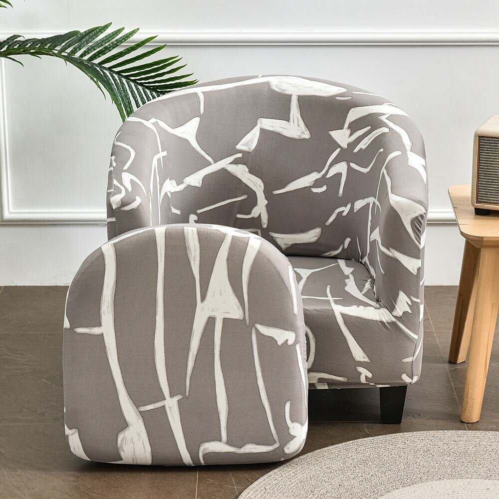 Stretch Club Chair Slipcover Tub Chair Cover with Seat Cushion Cover