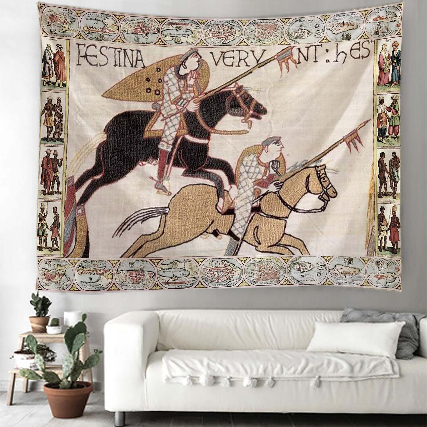 Bayeux Medieval Large Wall Tapestry Art Decor