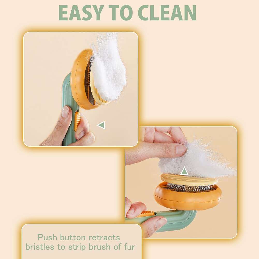 Pumpkin Self Cleaning Slicker Comb