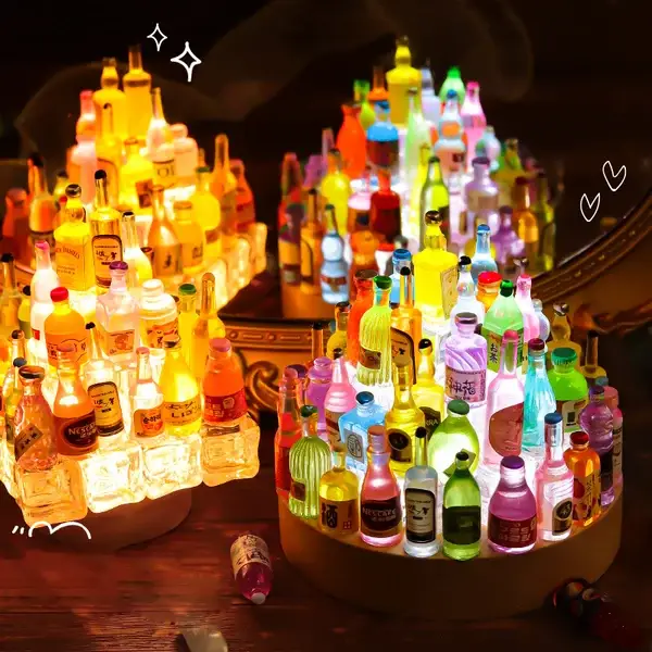 ✨Creative glowing decoration✨-Resin wine bottle bar🍻