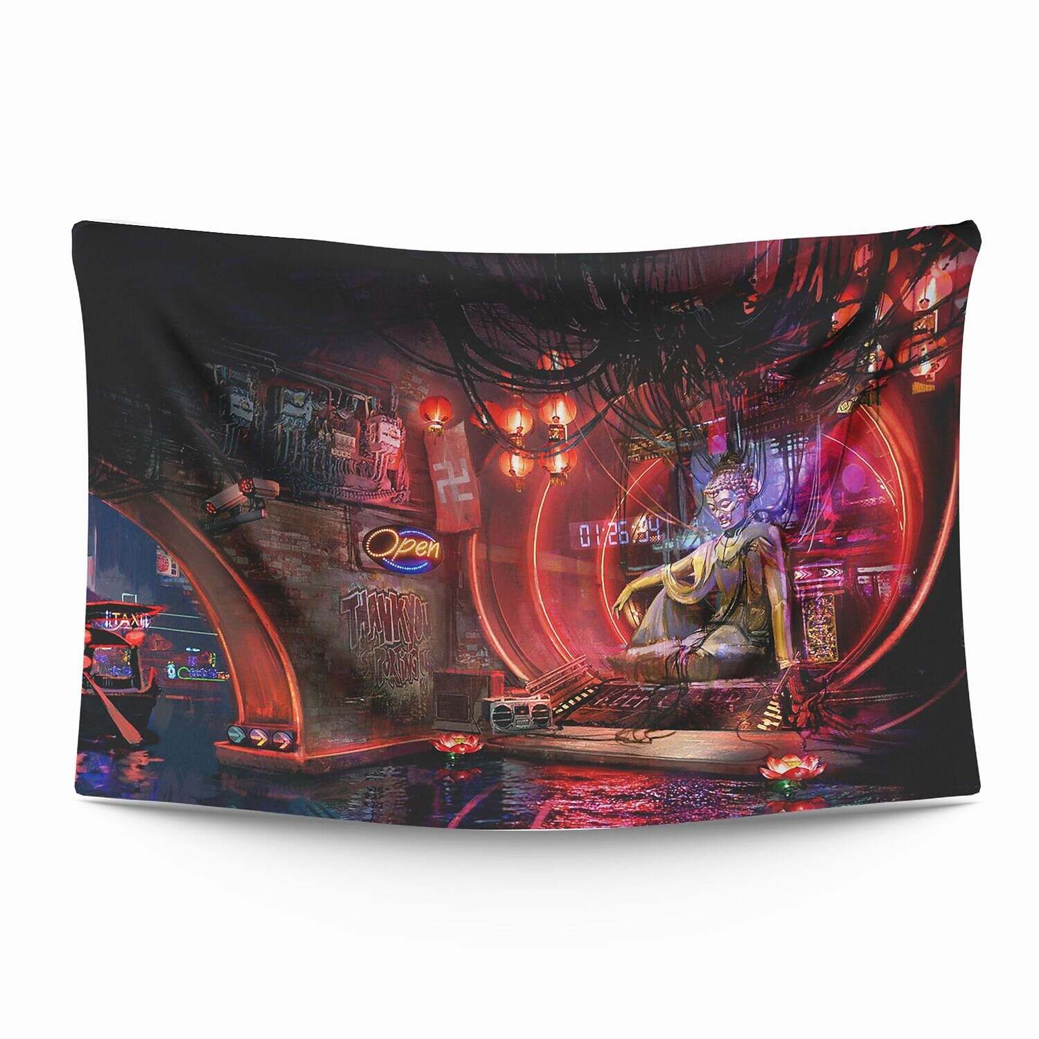 Abstract City Wall Tapestry Art Decor Photograph Backdrop