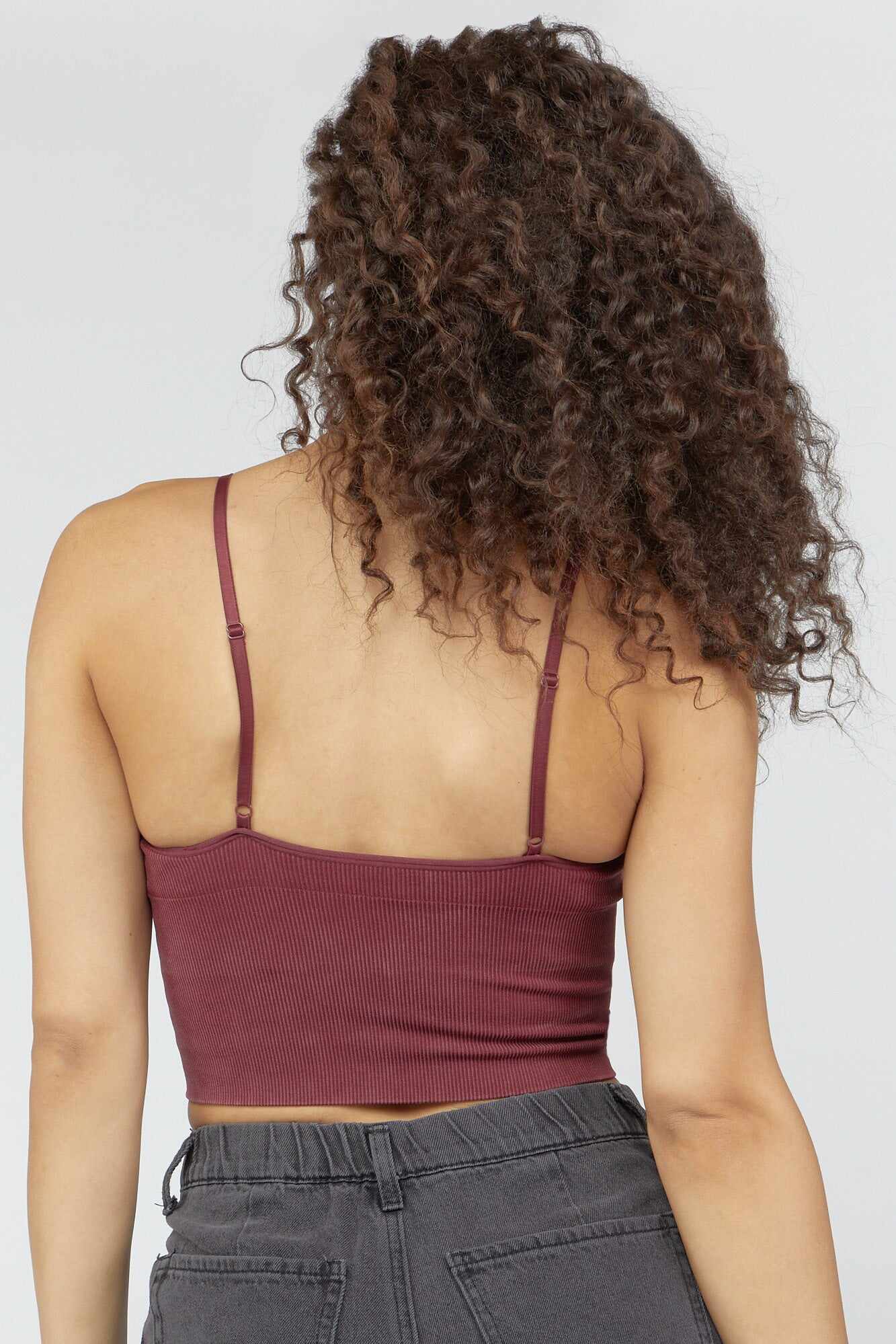 Women Apparel | Seamless Ribbed Cropped Cami Ivory Forever21 - DV17620