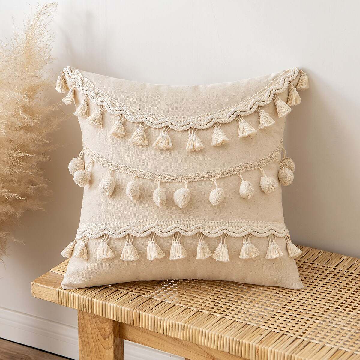 1 pcs Lace Tufted Pillow Cover