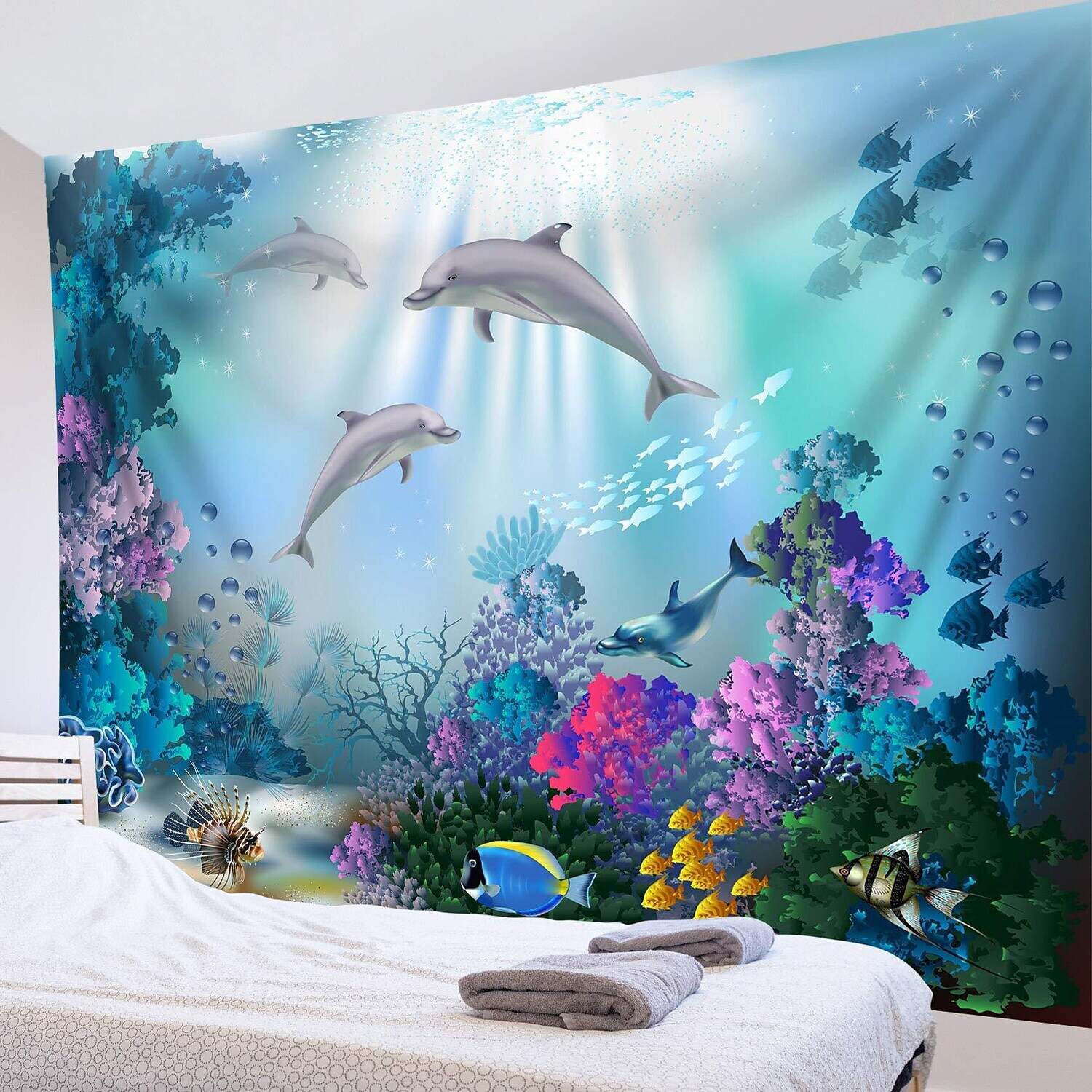 Dolphin Wall Tapestry Art Decor Photograph Backdrop