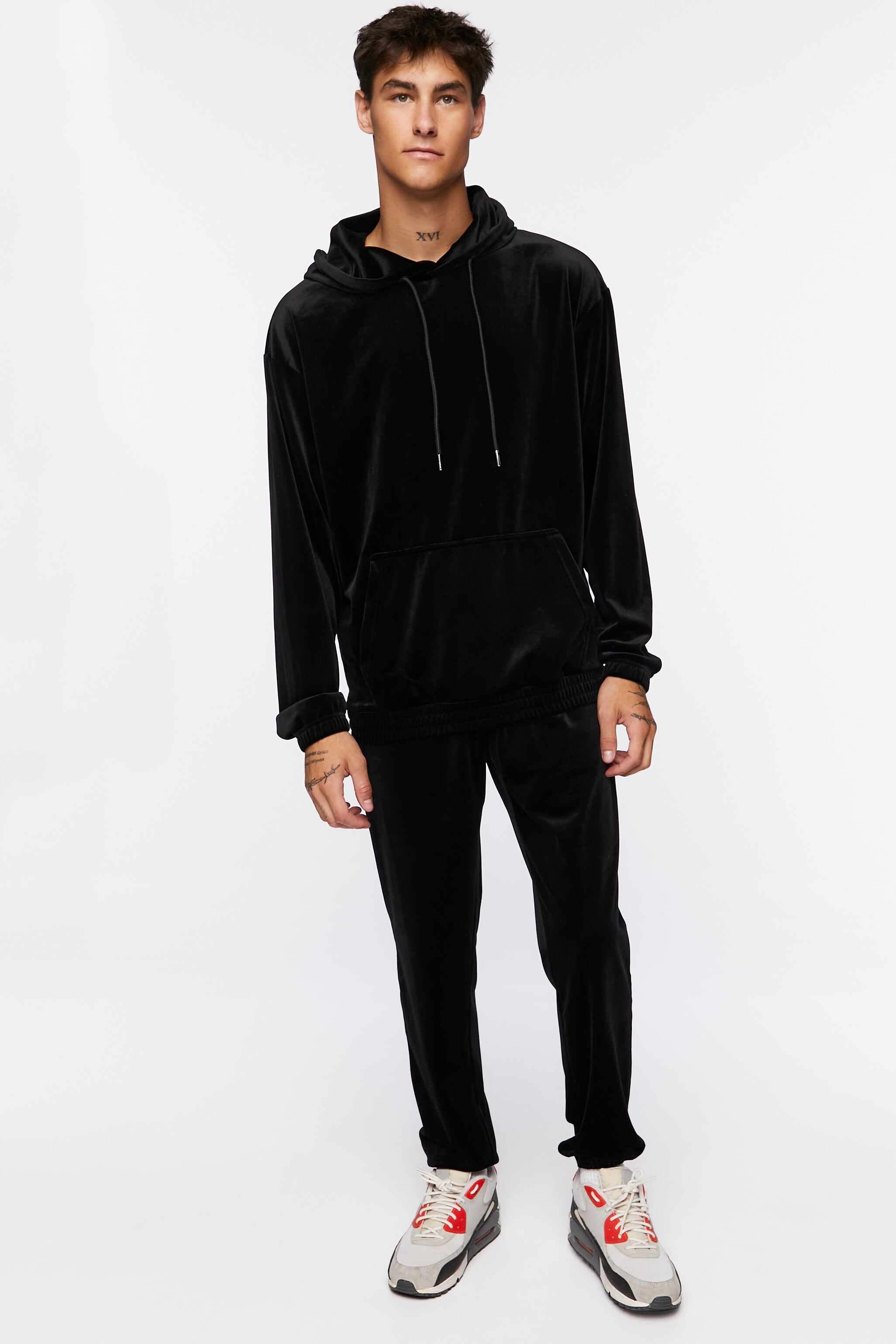 Men Apparel | Velour Drawstring Hoodie Brown Forever21 - JX38828