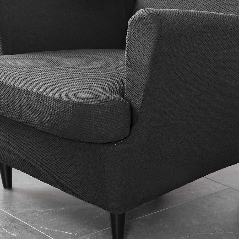 Stretch Wingback Chair Cover IKEA STRANDMON with Seat Cushion Cover