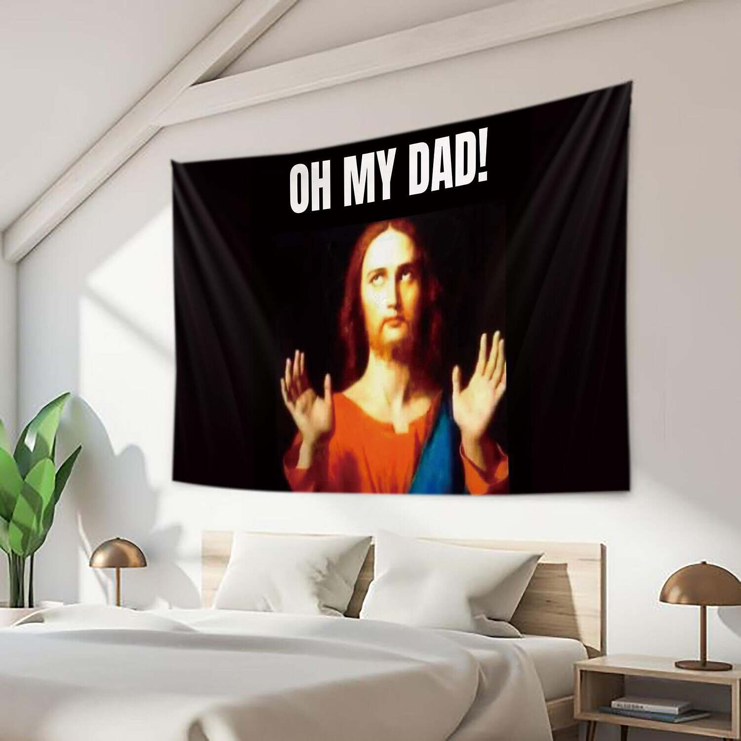 Funny Large Wall Tapestry Jesus Art Decor