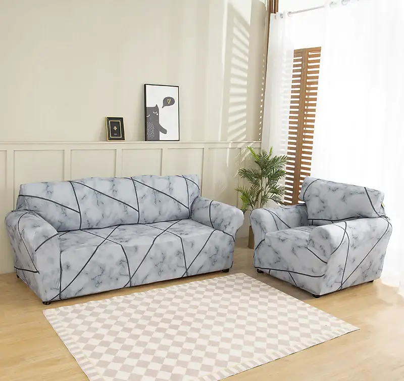 Stretch Sofa Cover Slipcover Geometric Pattern