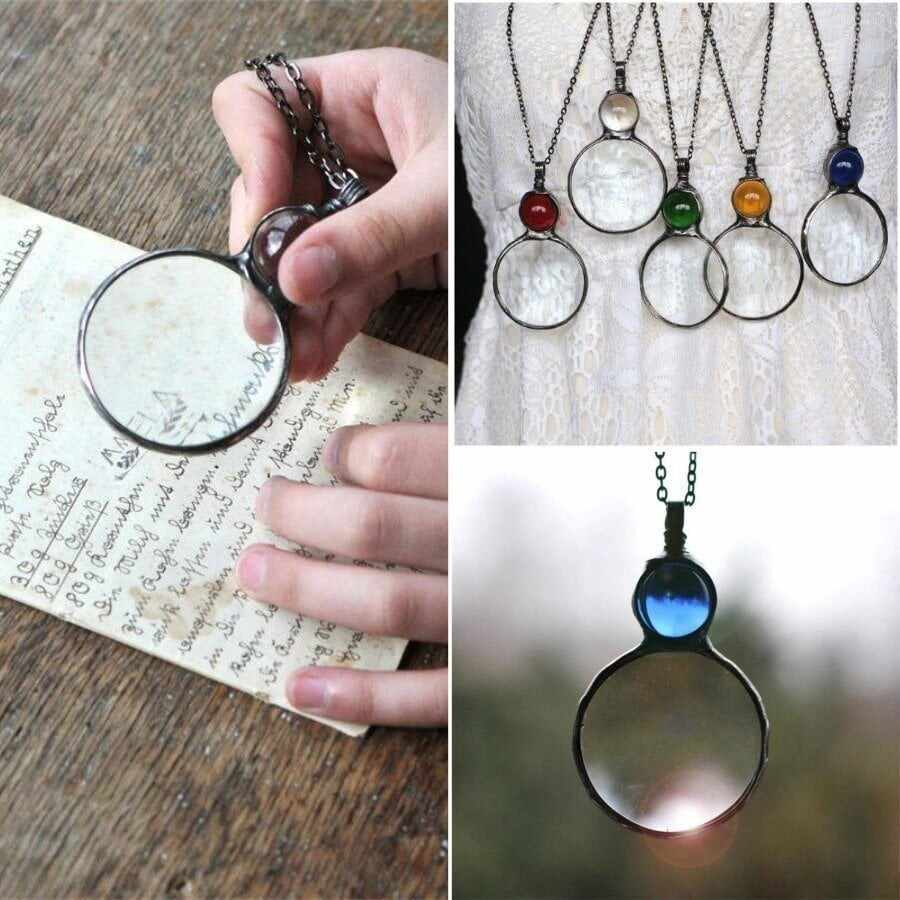 BIG SALE - 50% OFFMagnifying Glass Necklace gift