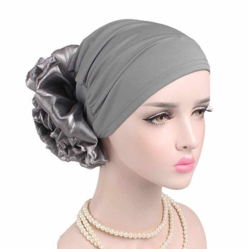 Woman Big Flower Turban Hair Accessories