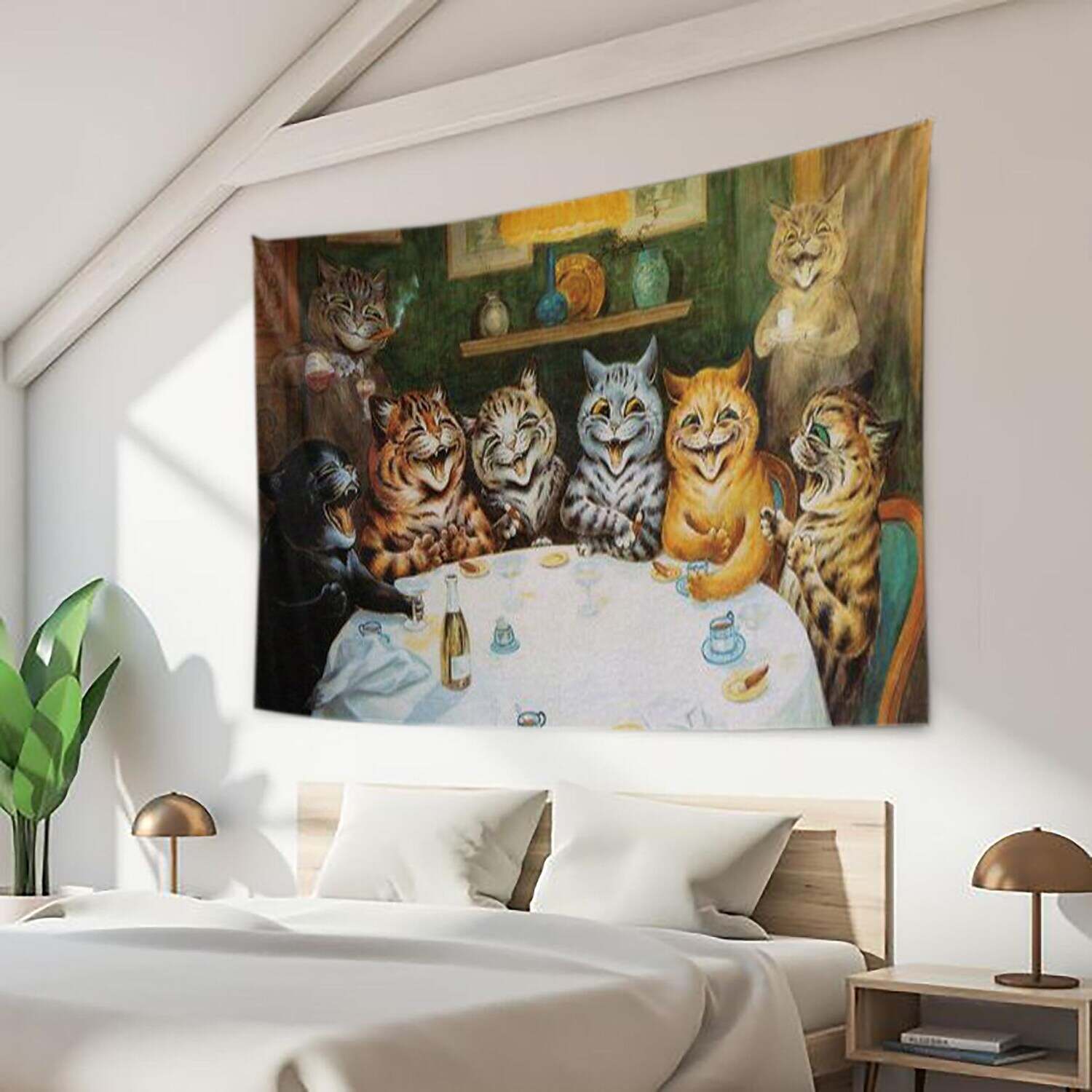 Funny Large Wall Tapestry Cat Art Decor