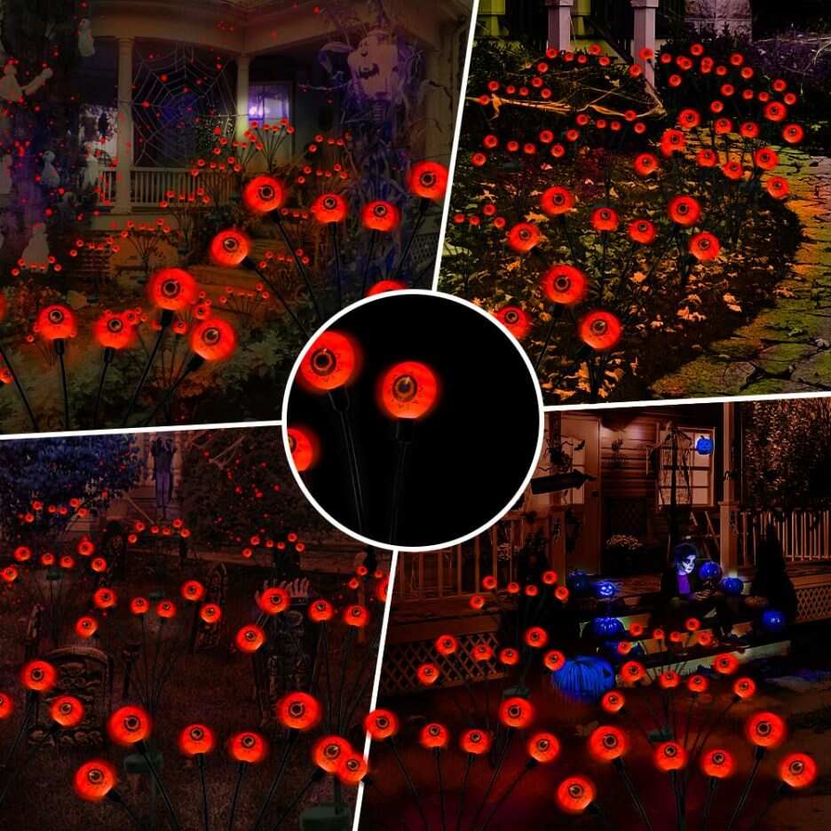 😈Early Halloween 50% OFF-Sale👻Halloween Solar Powered Scary Eyeball Lights