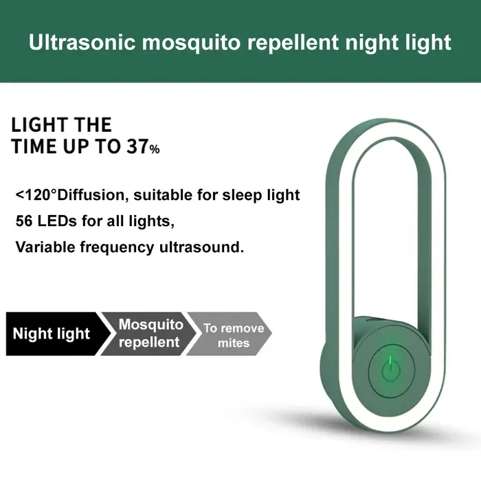 LAST DAY🔥70% OFF - 2023 Latest Frequency Conversion Ultrasonic Mosquito Killer with LED Sleeping Light