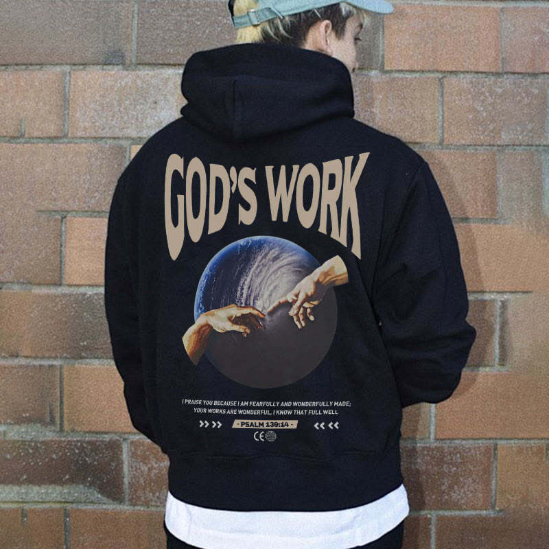 God's work.Psalm 139:14 Print Hoodie