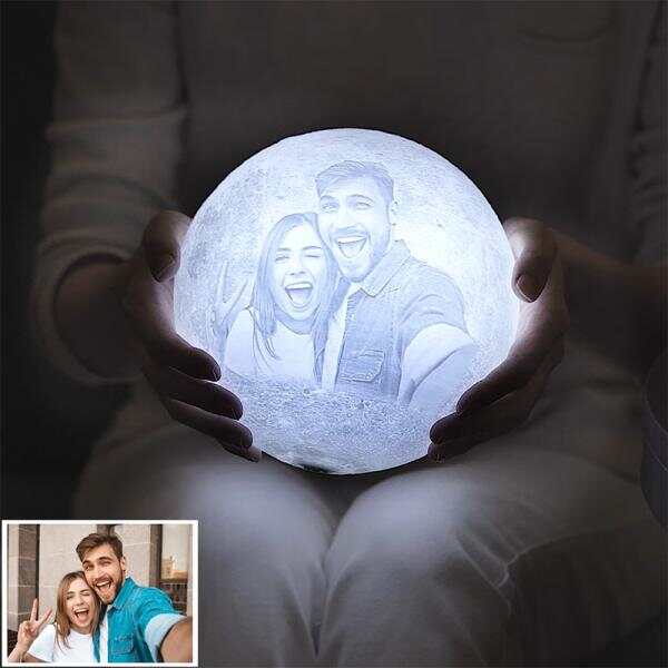 Custom 3D Photo Moon Lamp