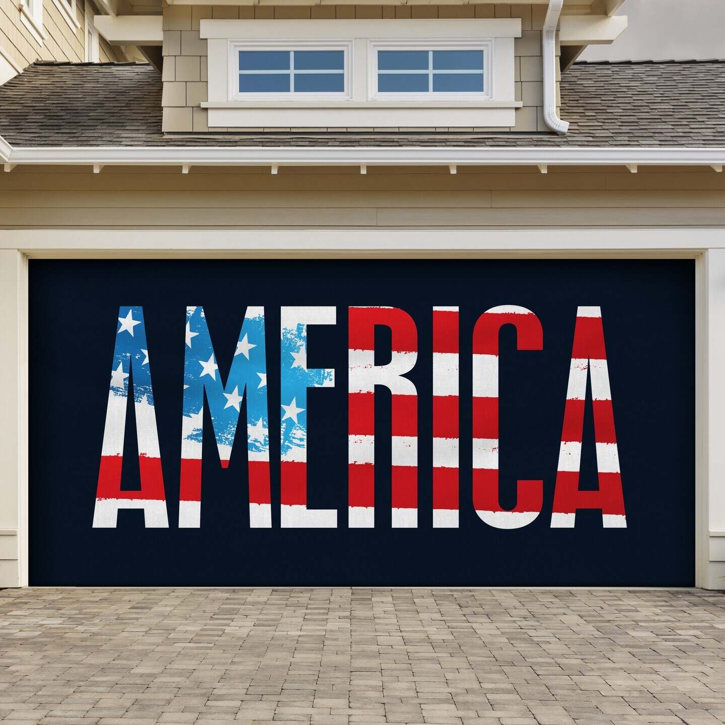 Patriotic Garage Door Mural