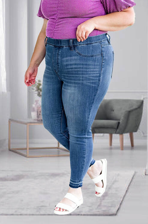 Stretchy Pull On Skinny Jeans(Buy 2 Free Shipping)