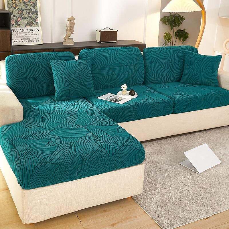 Textured Stretch Sofa Seat Cushion Cover Slipcover