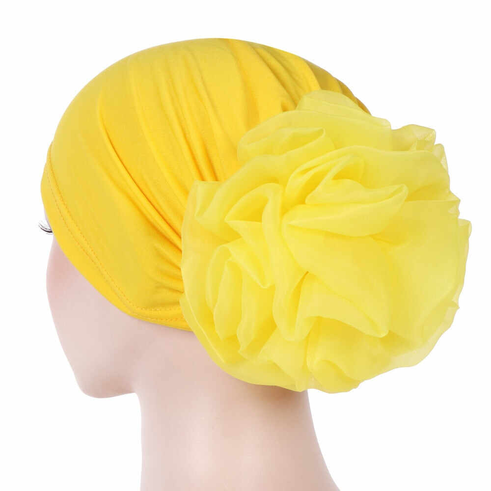 Woman Big Flower Turban Hair Accessories