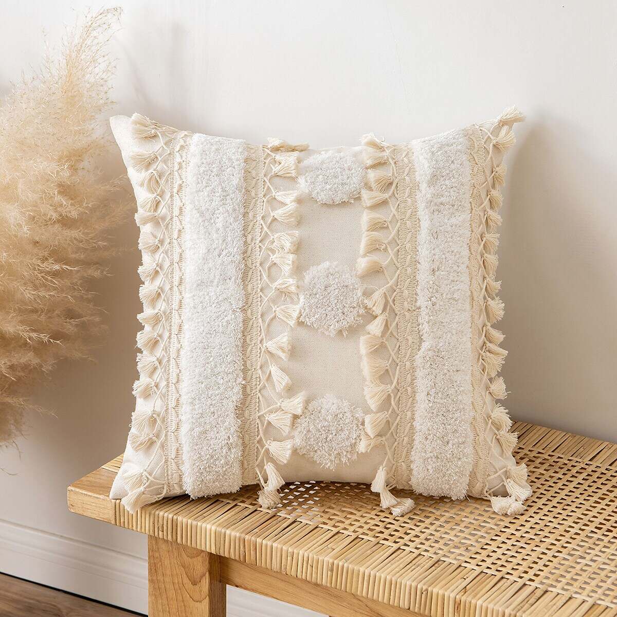 1 pcs Lace Tufted Pillow Cover