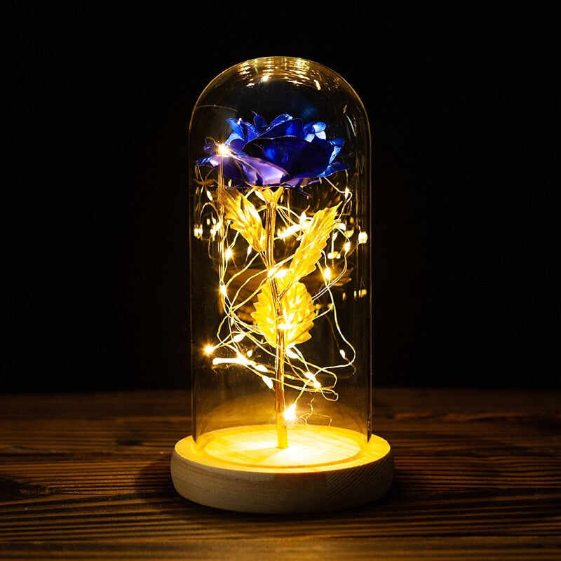 LED Rose in Glas