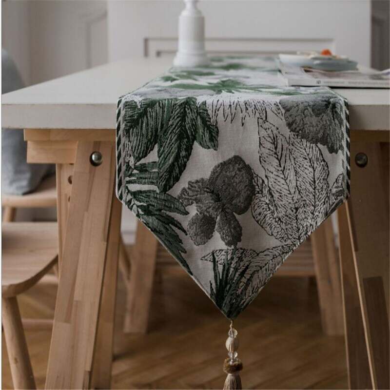 2 Pcs Table Runner Table Decor with Lace Dust-Proof European Style Table Cover