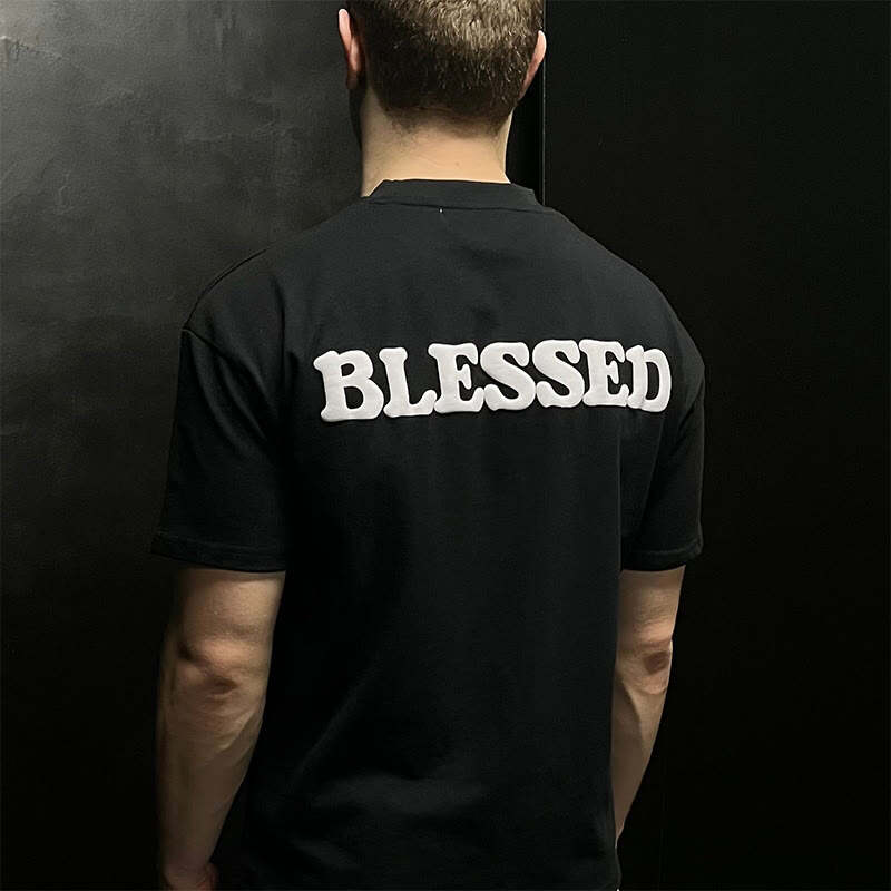 Blessed Print Short-sleeved T-shirt