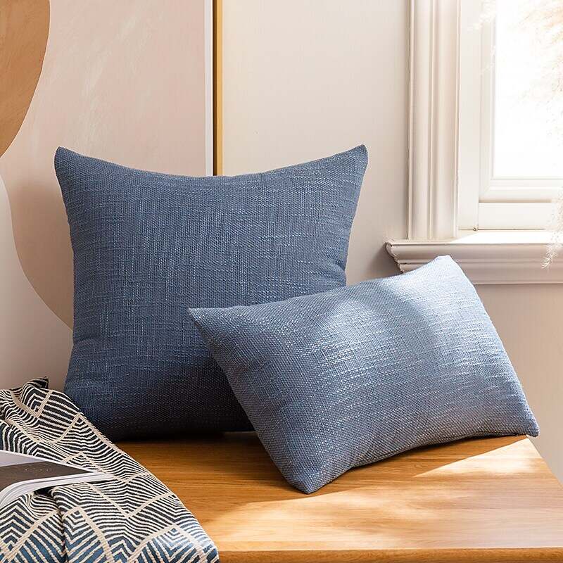 Solid Color Cotton Linen Pillowcase