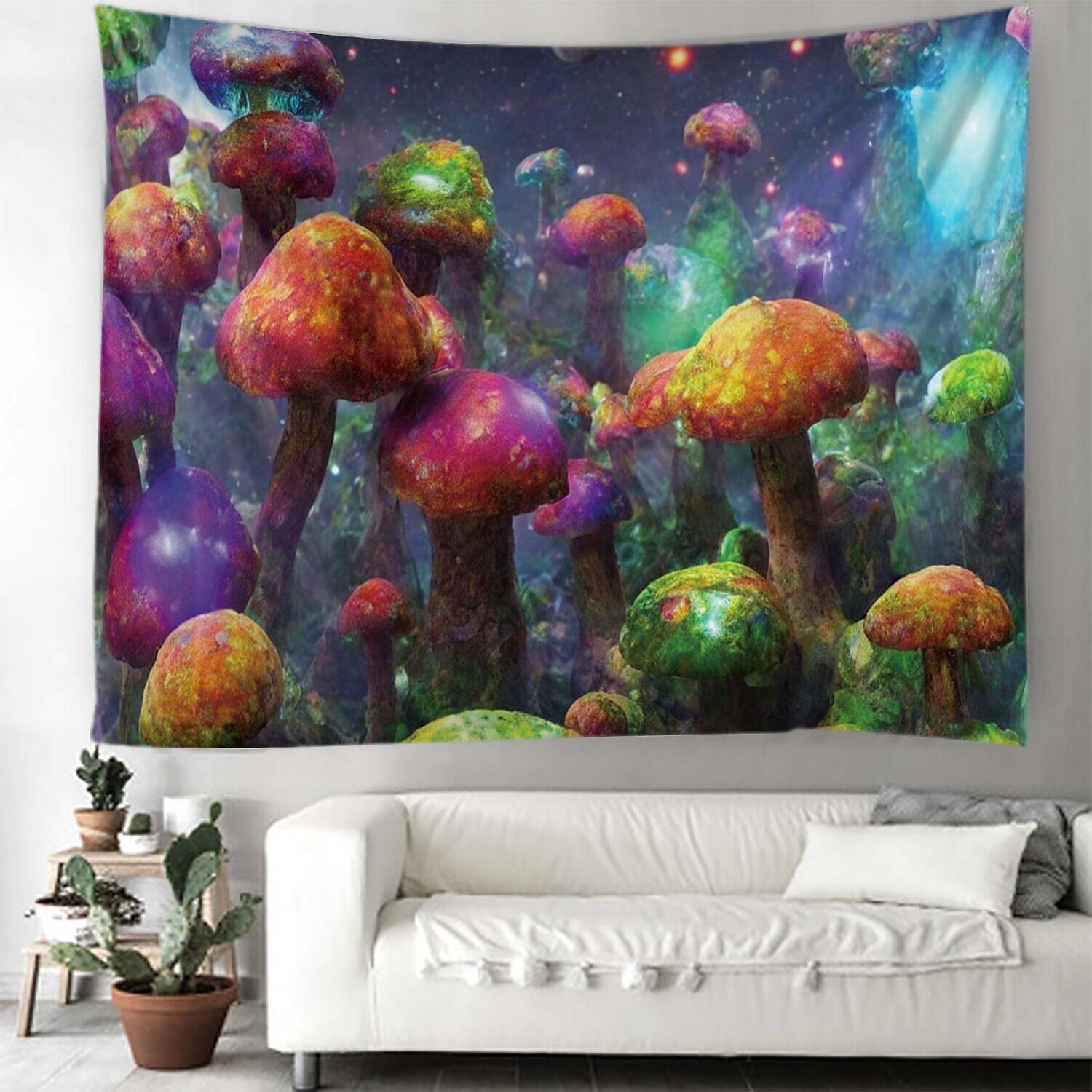 Trippy Mushroom Wall Tapestry Art Decor