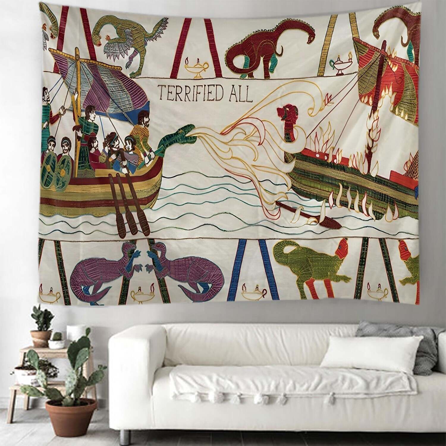 Medieval Bayeux Wall Tapestry Art Decor Bedroom Living Room Decoration