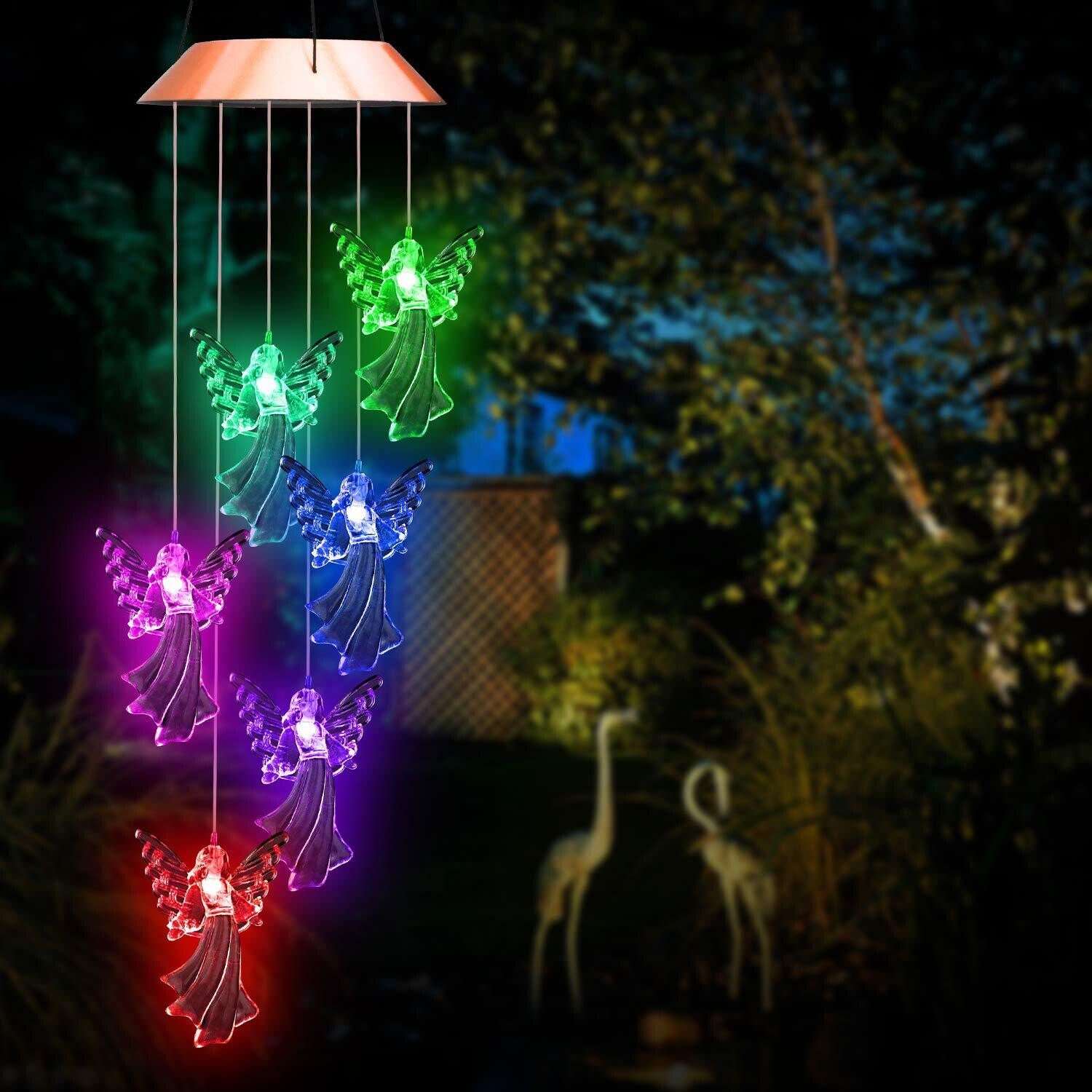 Solar Guardian Angel Wind Chime Light