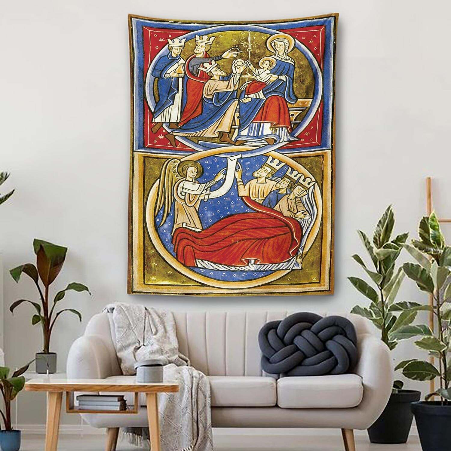 Medieval Painting Wall Tapestry Art Decor