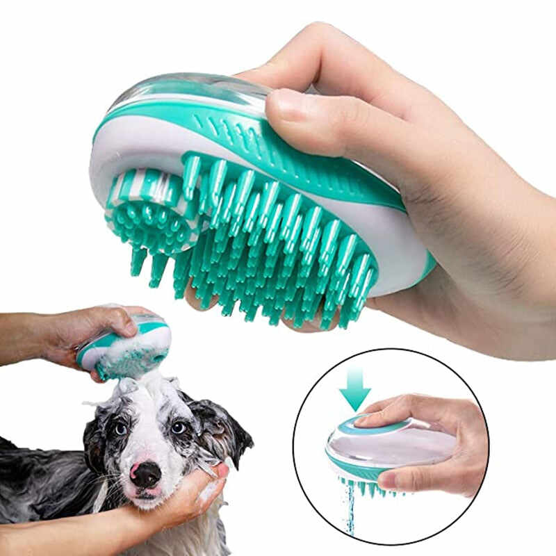 2 in 1 Pet SPA silicone Bath Brush Comb